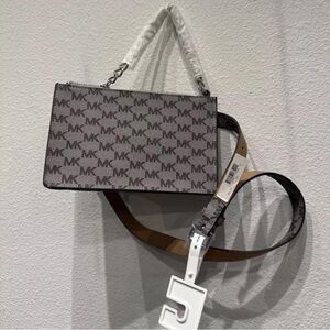 Michael Kors grey logo belt bag Fanny pack new with tag belt size large